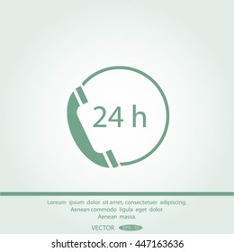 telephone support vector icon