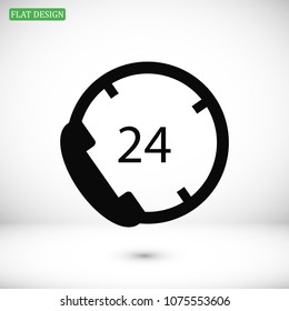telephone support vector, stock vector illustration flat design style