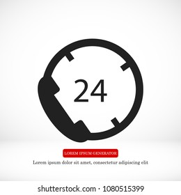 telephone support vector, stock vector illustration flat design style