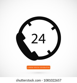 telephone support vector, stock vector illustration flat design style