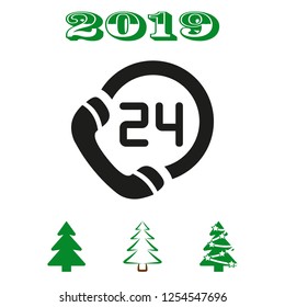 telephone support web icon vector