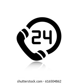 telephone support web icon vector