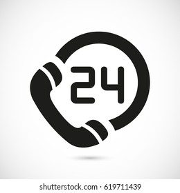 telephone support web icon vector