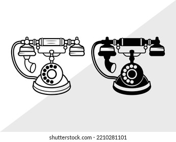 Telephone SVG Printable Vector Illustration