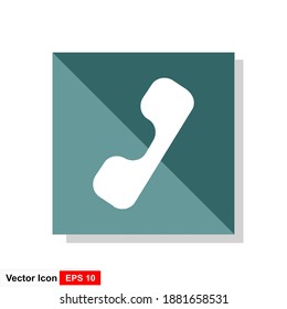 Icono del botón del símbolo del teléfono. vector.
