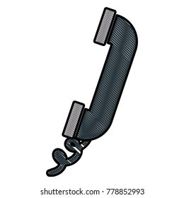 Telephone symbol isolated