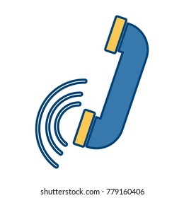 Telephone symbol isolated
