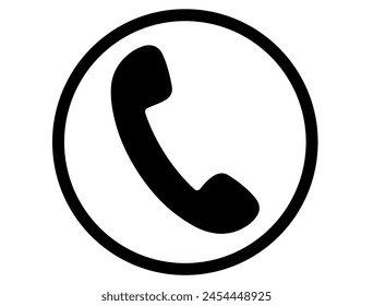 Telephone symbol silhouette vector art