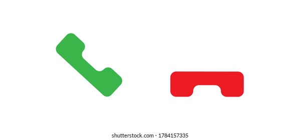 Telephone symbol simple icon set. Mobile call illustration in vector flat style.