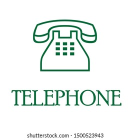 telephone symbol vector. Vector illustration