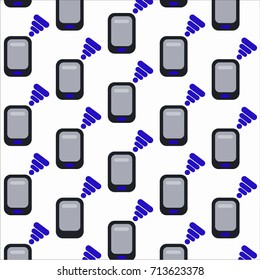 Telephone tablet on white background
