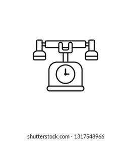 telephone time . Element of marketing vector icon. Thin line icon for website design and infographic, Media Marketing icon