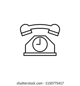 telephone in time icon. Element of time value icon for mobile concept and web apps. Thin line telephone in time icon can be used for web and mobile