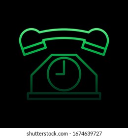 Icono de nolan de teléfono a tiempo. Línea delgada simple, contorno vectorial de iconos de tiempo para ui y ux, sitio web o aplicación móvil
