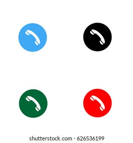 telephone tubes icon colored pack