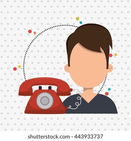 telephone user design, vector illustration eps10 graphic 