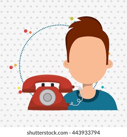 telephone user design, vector illustration eps10 graphic 