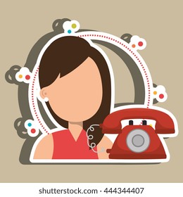 telephone user design, vector illustration eps10 graphic 