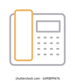 icono de línea de color del vector de teléfono 