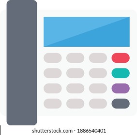 icono plano de color vector de teléfono