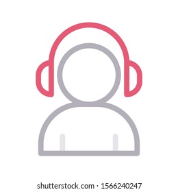 telephone vector colour line icon 