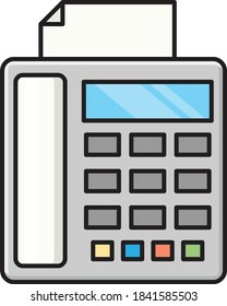 telephone vector colour line icon 