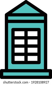 telephone vector colour line icon