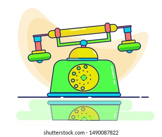 Telephone vector design with illustration