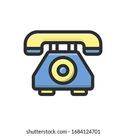 Telefonische Vektorillustration gefüllt Umrisssymbol-Stil-Illustration.