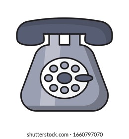 Flachfarbsymbol für Telefonie-Vektorillustration 