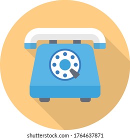telephone vector flat color icon 