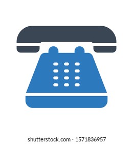 telephone vector  glyph colour icon 