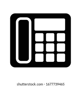 telephone vector glyph flat icon 