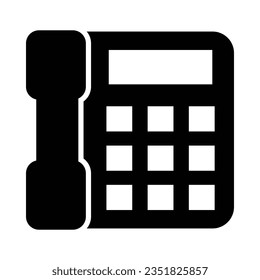 Telephone Vector Glyph Icon For Personal And Commercial Use.
