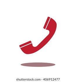 Telephone vector icon. Communication symbol. Phone simple icon or logo for web, design, advertising, printing
