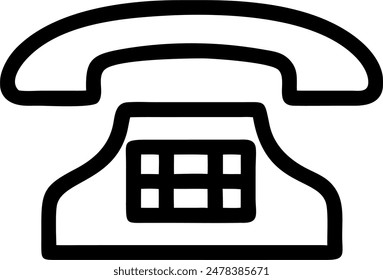 Telephone vector, icon design of an old telephone 