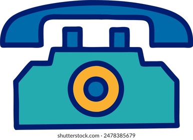 Telephone vector, icon design of an old telephone 