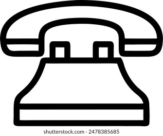 Vector telefónico, diseño de íconos de un teléfono antiguo 