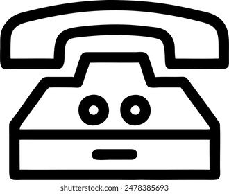 Vector telefónico, diseño de íconos de un teléfono antiguo 