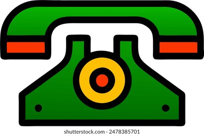 Vector telefónico, diseño de íconos de un teléfono antiguo 
