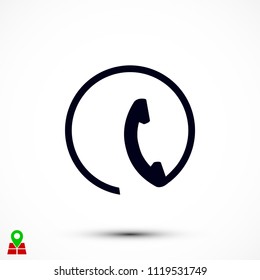 Telephone vector icon, Vector EPS 10 illustration style