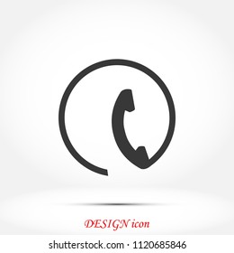 Telephone vector icon, Vector EPS 10 illustration style