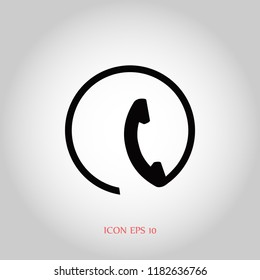 Telephone vector icon, EPS 10 illustration style