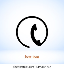 Telephone vector icon, 

Vector EPS 10 illustration style