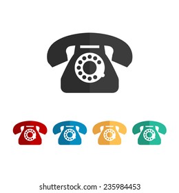 telephone  - vector icon, flat design