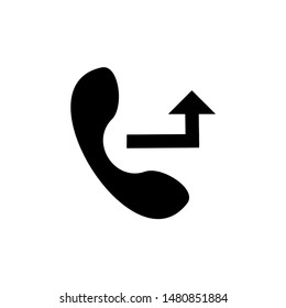 Telephone vector icon. Flat telephone symbol icon