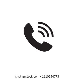 telephone vector icon, glyph style