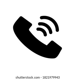 telephone vector icon glyph style illustration on white background