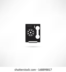 Telephone vector icon isolated
