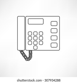 Telephone vector icon isolated